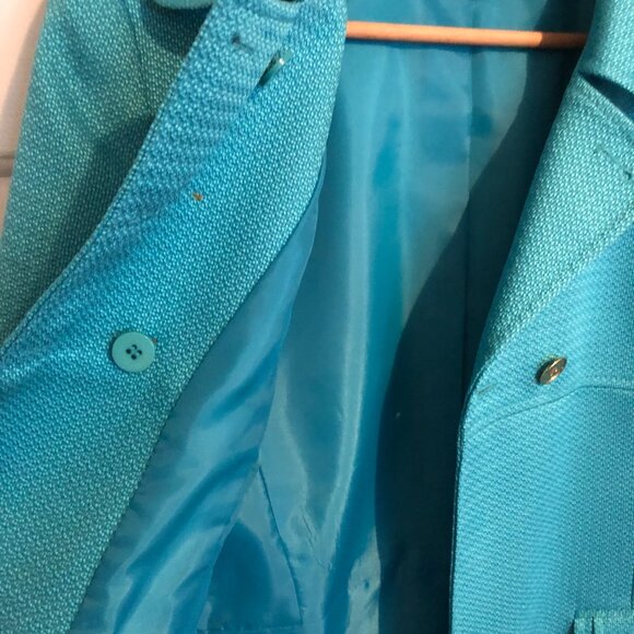 Tahari teal blazer - Picture 4 of 5